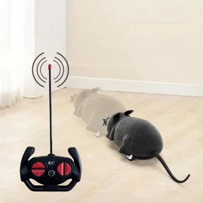 FurryFusion Jouet pour chat en forme de souris télécommandée