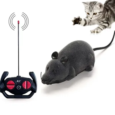 FurryFusion Jouet pour chat en forme de souris télécommandée