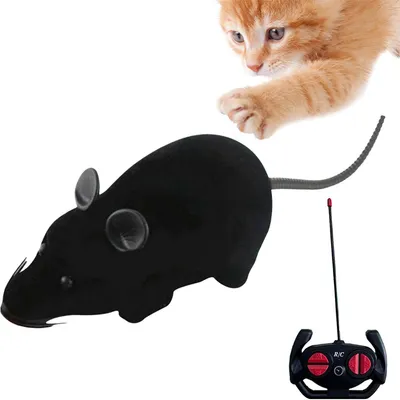 FurryFusion Jouet pour chat en forme de souris télécommandée