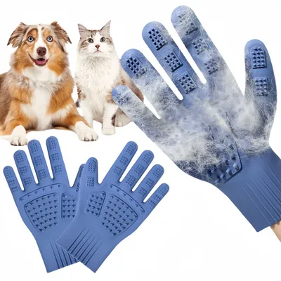FurryFusion Guantes de aseo para mascotas PetPlanet