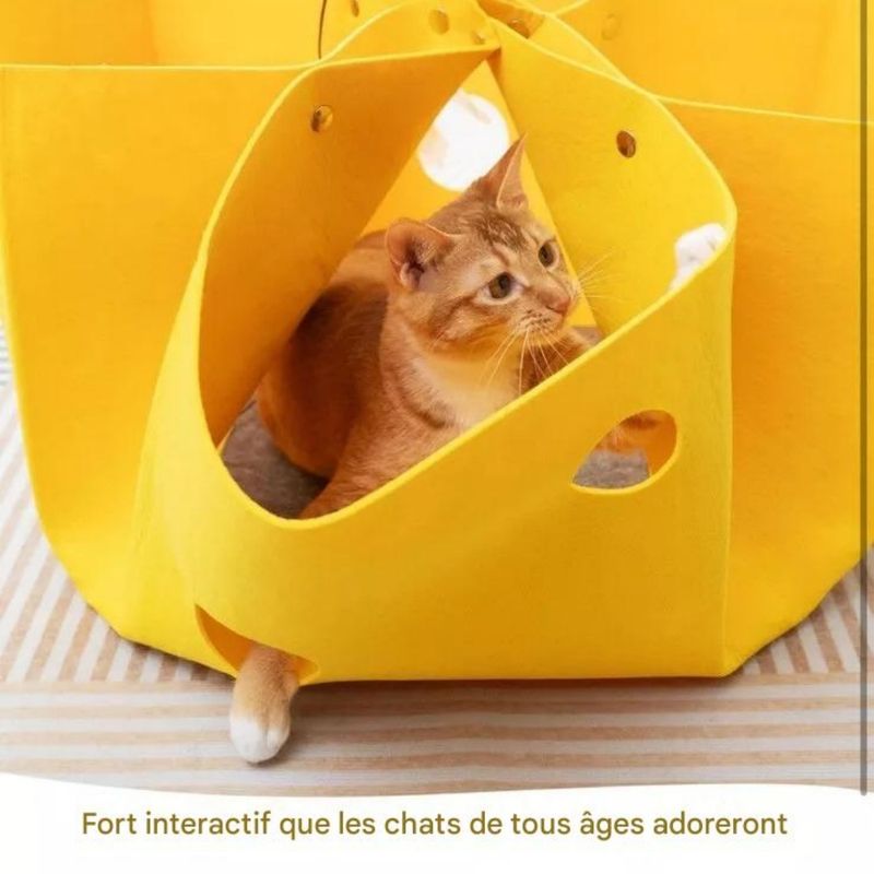 FurryFusion Lit pliable en feutre pour chat
