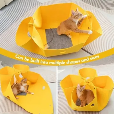 FurryFusion Lit pliable en feutre pour chat