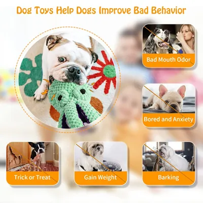 PurrfectFun Jouets pour Chien en Peluche - Tissu Doux