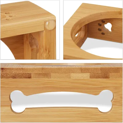 IntiMeg Lot de 2 gamelles en inox pour chien et chat