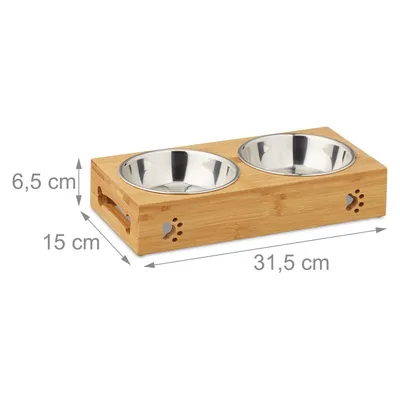 IntiMeg Lot de 2 gamelles en inox pour chien et chat