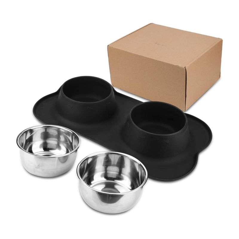 IntiMeg Gamelles en acier inoxydable pour chien et chat