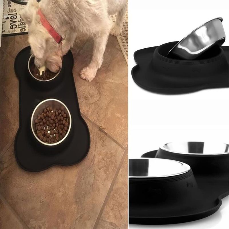 IntiMeg Gamelles en acier inoxydable pour chien et chat