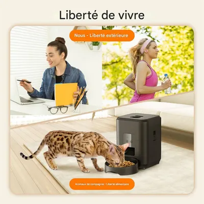 Petopia Distributeur automatique de nourriture intelligent - 2L - wifi