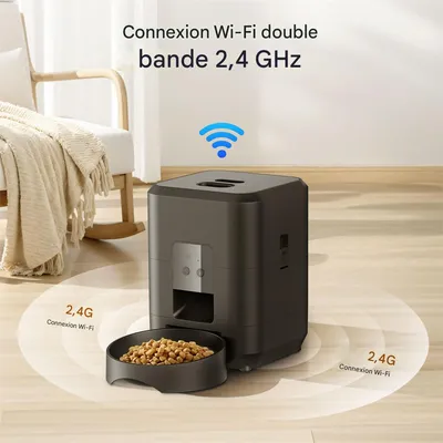 Petopia Distributeur automatique de nourriture intelligent - 2L - wifi