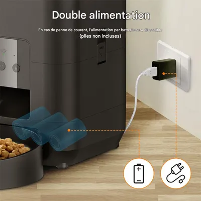 Petopia Distributeur automatique de nourriture intelligent - 2L - wifi