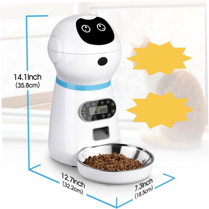 Petopia Distributeur Automatique de Nourriture pour Chat avec Minuterie