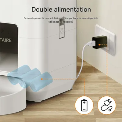 Petopia Distributeur automatique de nourriture intelligent - 2L - wifi