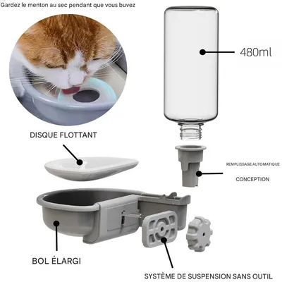 IntiMeg Dispensador de agua para jaula de perro
