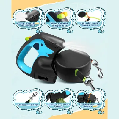 IntiMeg Laisse pour 2 Chiens