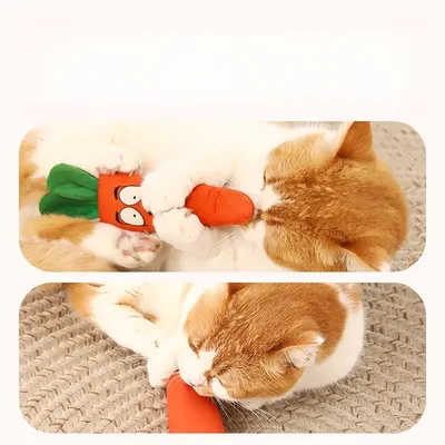 IntiMeg Jouet pour chat en forme de carotte