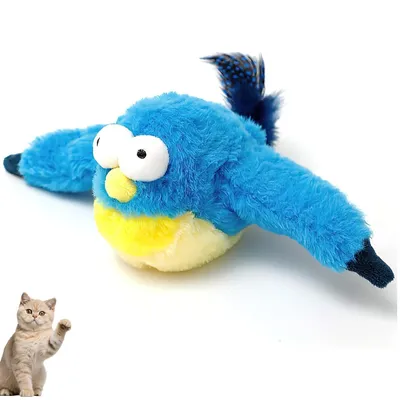 FurryFusion Jouet Oiseau interactif et rechargeable pour chat
