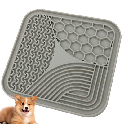 FurryFusion Tapis de lechage pour chien Gris