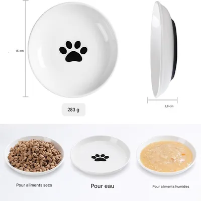 IntiMeg cuencos de cerámica para gatos