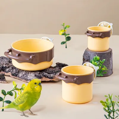 FurryFusion Bol pour perroquet avec porte-gobelet