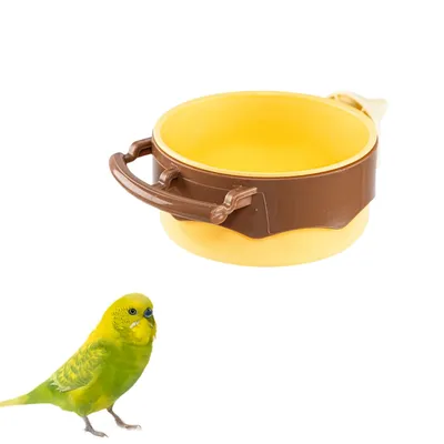 FurryFusion Bol pour perroquet avec porte-gobelet