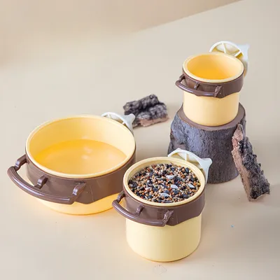 FurryFusion Bol pour perroquet avec porte-gobelet