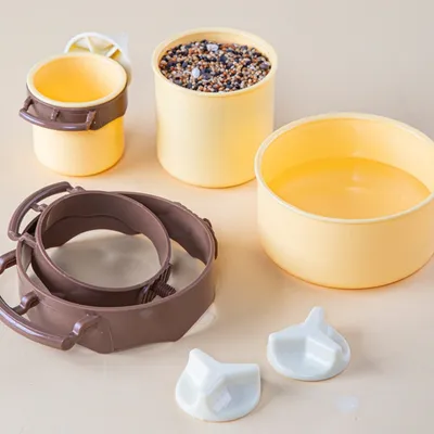 FurryFusion Bol pour perroquet avec porte-gobelet