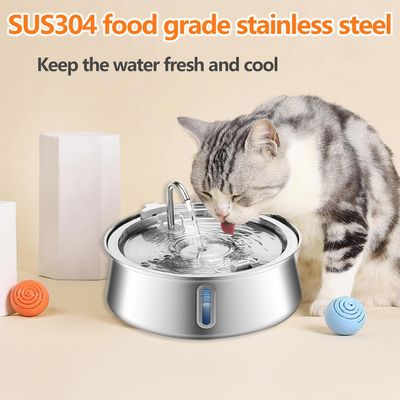 PurrfectFun Fontaine à Eau pour Chat et Chien - Acier Inoxydable, 4 L