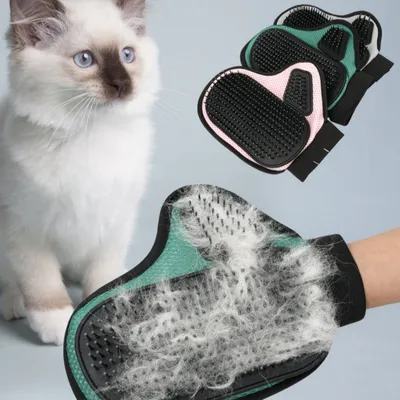 FurryFusion Gants de toilettage pour chats et chiens