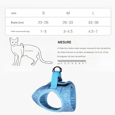 FurryFusion Harnais de traction avec corde pour chat