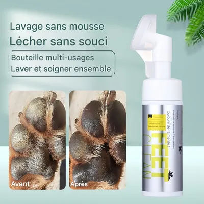 FurryFusion Mousse nettoyante pour pattes de chien et chat