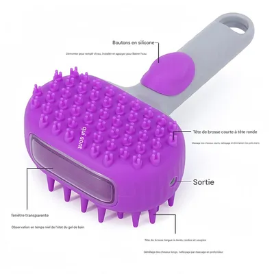 FurryFusion Brosse de bain pour chien