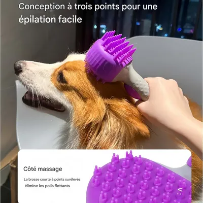 FurryFusion Brosse de bain pour chien