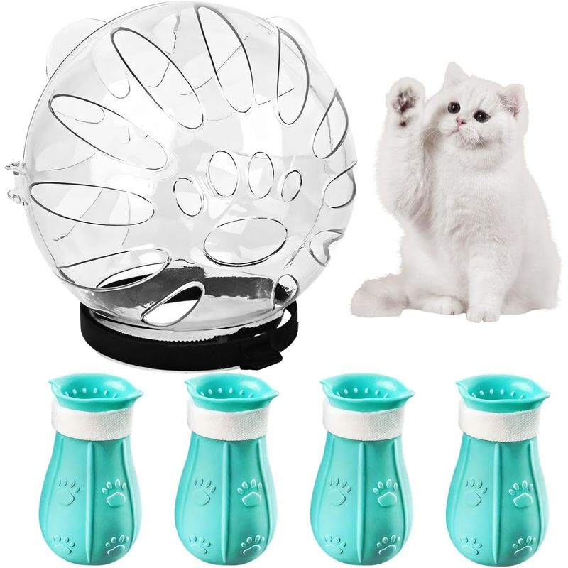 UAMLY Masque de tête et couvre-pieds Cat Space