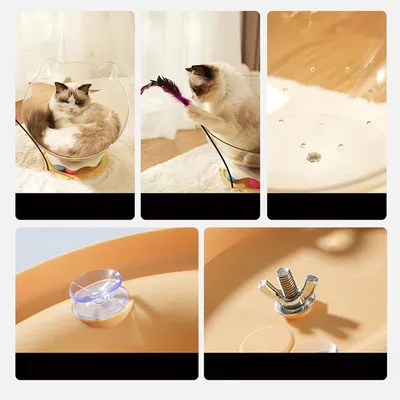 UAMLY Lit transparent pour chat