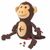FurryFusion Peluche singe pour chien
