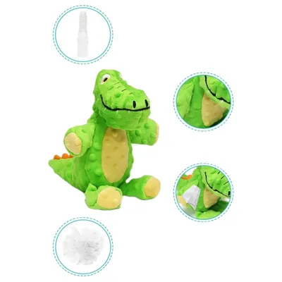 FurryFusion Jouet en peluche dinosaure pour chien