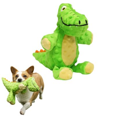 FurryFusion Jouet en peluche dinosaure pour chien