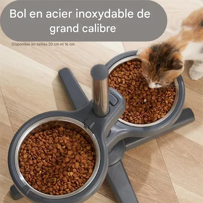 IntiMeg Lot de 2 gamelles surélevées pour chien