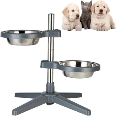 IntiMeg Lot de 2 gamelles surélevées pour chien IntiMeg Lot de 2 gamelles surélevées pour chien