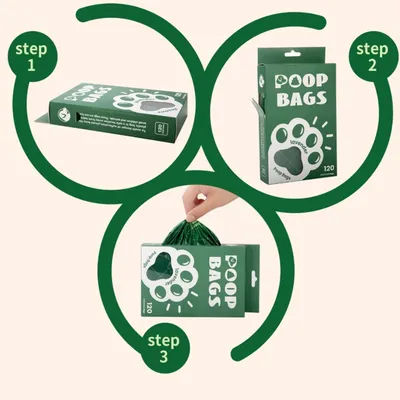FurryFusion Sacs à déchets biodégradables pour animaux