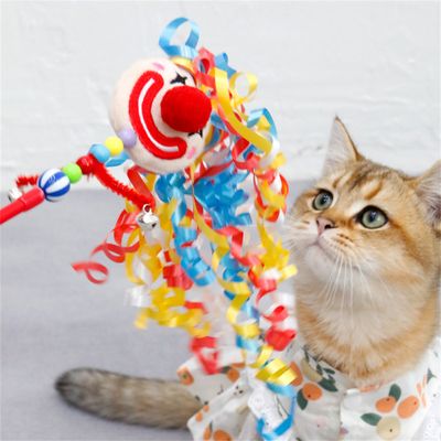 IntiMeg Canne teaser en peluche pour chat