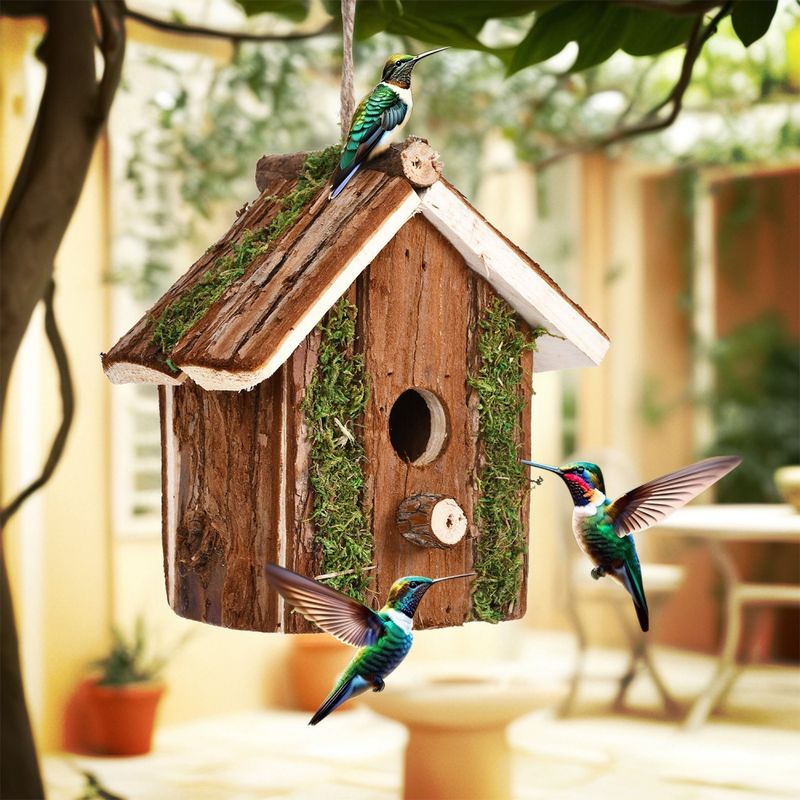 FurryFusion nid d'oiseau en bois