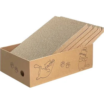 UAMLY Planche à gratter pour chat en forme de boîte UAMLY Planche à gratter pour chat en forme de boîte