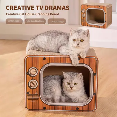 UAMLY Planche à gratter pour chat TV