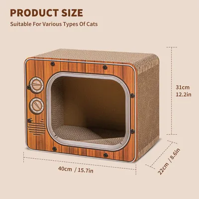 UAMLY Planche à gratter pour chat TV