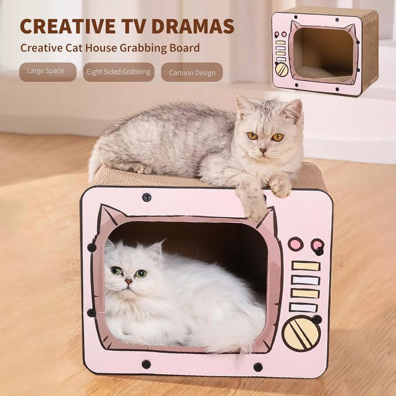 UAMLY Planche à gratter pour chat TV
