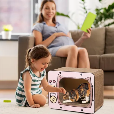 UAMLY Planche à gratter pour chat TV