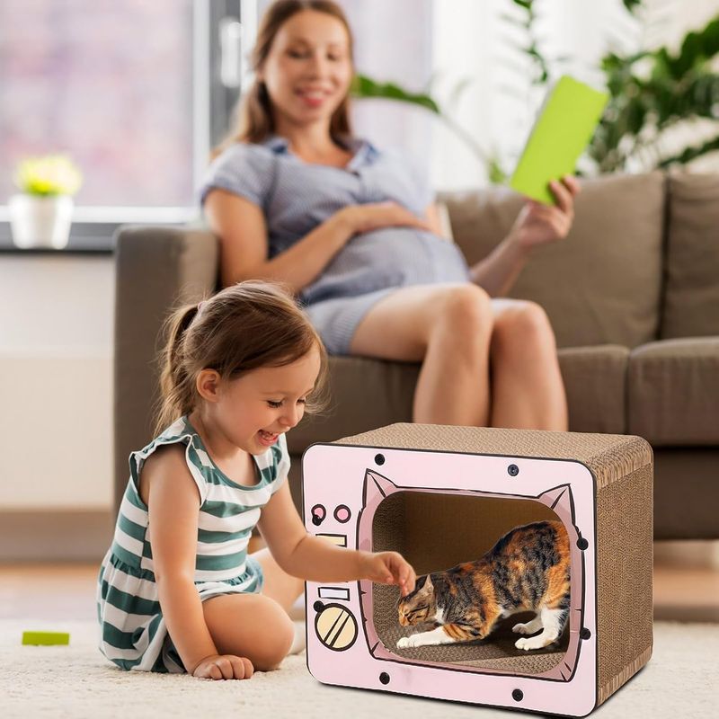 UAMLY Planche à gratter pour chat TV