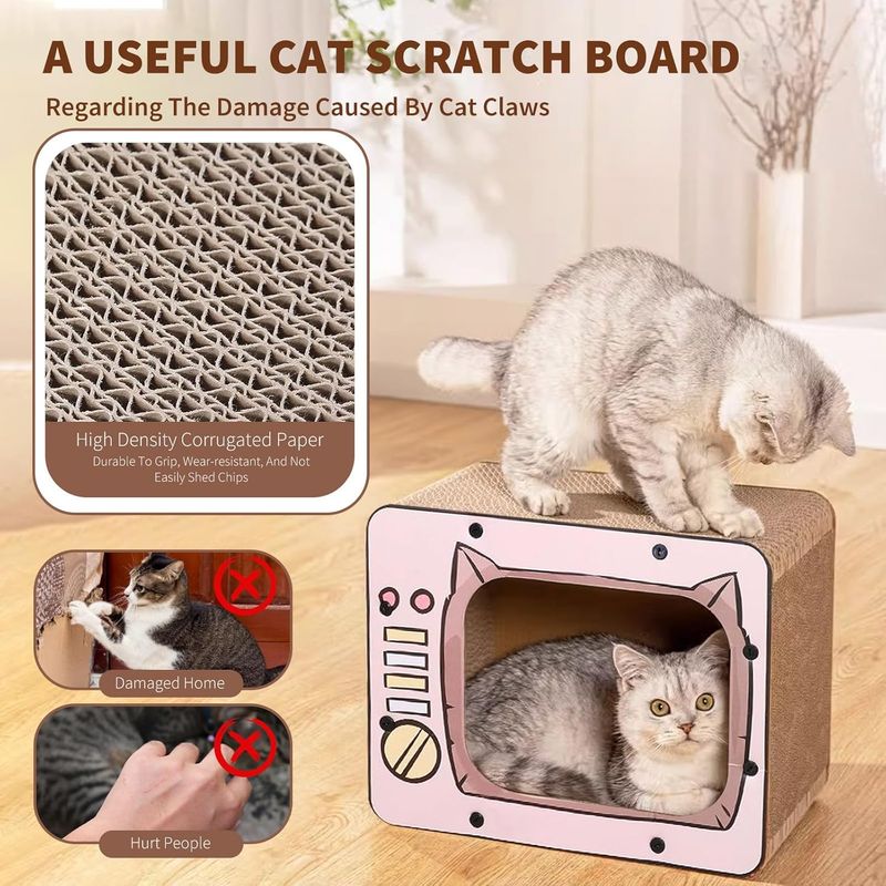 UAMLY Planche à gratter pour chat TV