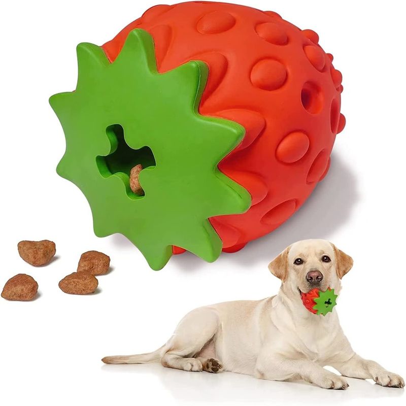 IntiMeg Jouet à mâcher en forme de fraise pour chien